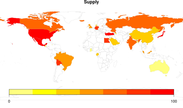 World Map Visualizations Based on Data in R