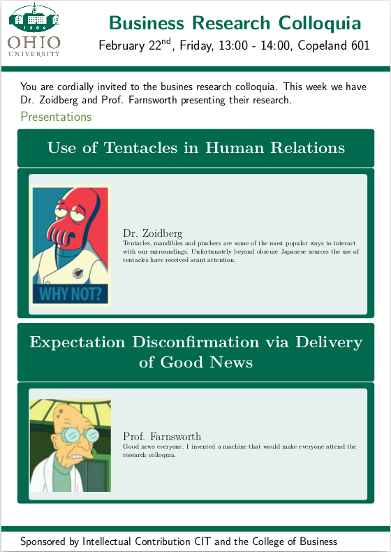 Automating Poster Creation with Latex